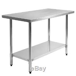 New Stainless Steel Commercial Kitchen Work Food Prep Table 30 x 48