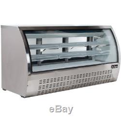 New Xiltek 82 Commercial All S/s Refrigerated Curved Glass Display Deli Case