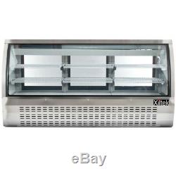 New Xiltek 82 Commercial All S/s Refrigerated Curved Glass Display Deli Case