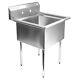 Open Box Commercial Stainless Steel Kitchen Utility Sink 30 Wide