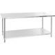 Pick Size Stainless Steel Work Table Kitchen Prep Commercial With 4 Caster Wheels