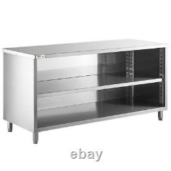PICK YOUR SIZE Stainless Steel Enclosed Base Prep Table Open Front Commercial