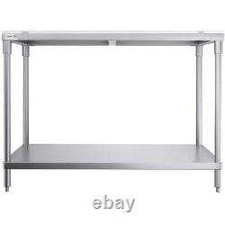 PICK YOUR SIZE Stainless Steel Removable Poly Top Table Commercial with Undershelf