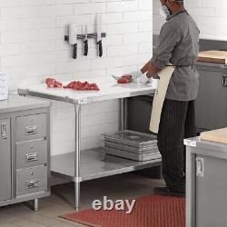 PICK YOUR SIZE Stainless Steel Removable Poly Top Table Commercial with Undershelf