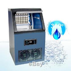 Portable Auto Commercial Ice Maker Cube Machine 50KG Stainless Steel Bar durable