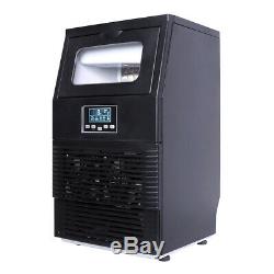 Portable Ice Maker Commercial Auto Ice Cube Machine Stainless Steel LCD Panel US