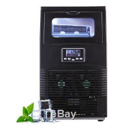 Portable Stainless Steel Commercial Ice Maker withScooper Machine 110V LCD Display