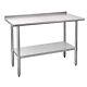 Profeeshaw Stainless Steel Prep Table Nsf Commercial Work Table With Backspla