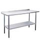 Profeeshaw Stainless Steel Prep Table Nsf Commercial Work Table With Backsplash