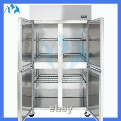 Reach-In Refrigerator Stainless Steel Commercial 4 Door Reach in Upright Cooler