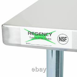 Regency 30 x 72 18-Gauge 304 Stainless Steel Commercial Work Table with Legs