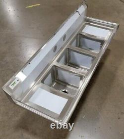 Regency 58 16-Gauge Stainless Steel 3 Compartment Commercial Sink