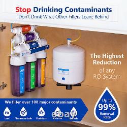 Reverse Osmosis Alkaline Water Filtration System RO Water Filter Undersink 50GPD