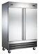 Saba Commercial Refrigerator & Beverage Cooler (2 Stainless Steel Doors)
