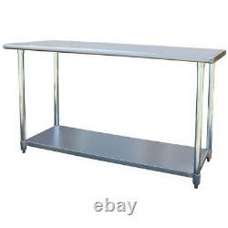 STAINLESS STEEL WORK TABLES Kitchen Food Prep Commercial Multiple Sizes