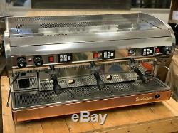 San Marino Lisa 3 Group Stainless Brass Base Espresso Coffee Machine Commercial