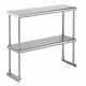 Sauber Commercial Stainless Steel Double Tier Overshelf For Work Tables 36w