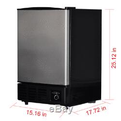Smad Built-In Undercounter Commercial Ice Maker Stainless Steel Ice Cube Machine 
