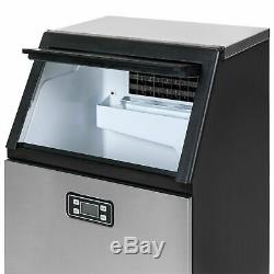 Smad Commercial Ice Maker Stainless Steel 100lbs Ice Cube Machine Undercounter