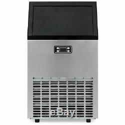 Smad Commercial Ice Maker Stainless Steel 100lbs Ice Cube Machine Undercounter