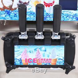 Soft Ice Cream Machine Countertop Frozen Yogurt Maker Mix 3 Flavors Commercial
