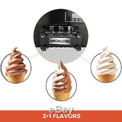 Soft Ice Cream Machine Frozen Yogurt Machine 3 Flavors 2200W 20-28L/H Commercial
