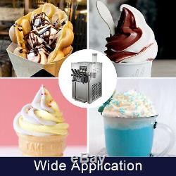 Soft Ice Cream Maker Frozen Yogurt Making Machine 110V 3-flavor 18L/H Commercial