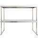 Stainless 12 X 36 Steel Work Prep Table Commercial Double Deck Overshelf Shelf