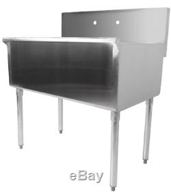 Stainless Steel 16-Gauge Deep Compartment Commercial Utility Sink 36 x 24x 14
