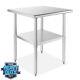 Stainless Steel 24 X 24 Nsf Commercial Kitchen Work Food Prep Table
