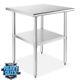 Stainless Steel 30 X 30 Nsf Commercial Kitchen Work Food Prep Table
