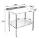 Stainless Steel 36 X 24 Commercial Kitchen Restaurant Work Table With Backsplash
