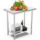 Stainless Steel 36 X 24 Nsf Commercial Kitchen Work Food Prep Table Adjustable