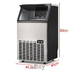 Stainless Steel Commercial 110Lbs Undercounter Ice Maker Machine Air Cooled Cube