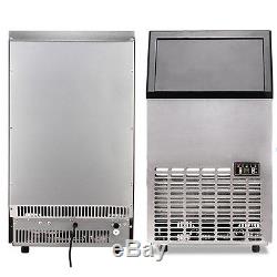 Stainless Steel Commercial 110Lbs Undercounter Ice Maker Machine Air Cooled Cube