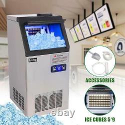 Stainless Steel Commercial Built-In Ice Maker 80-150LB Bar Restaurant Freezer