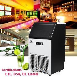 Stainless Steel Commercial Ice Cube Maker Undercounter Freestanding Machine Bar