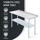 Stainless Steel Commercial Kitchen Table W Backsplash Adjustable Shelf 60x24