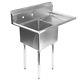 Stainless Steel Commercial Kitchen Utility Sink With Drainboard 39 Wide