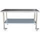Stainless Steel Commercial Kitchen Work Food Prep Table With 4 Casters 24x72