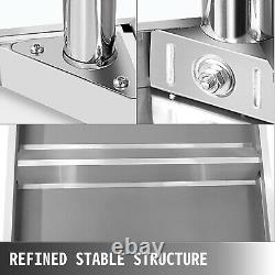 Stainless Steel Commercial Kitchen Work Food Prep Table with 4 Casters 30 x 24