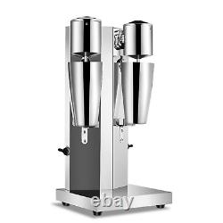 Stainless Steel Commercial Milk Shake Machine Double Head Drink Mixer 110V 60HZ