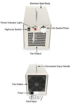 Stainless Steel Commercial Ozone Generator UV Air Purifier 6,000-12,000 mg/hr