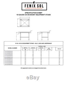 Stainless Steel Commercial Restaurant Equipment Stand 30 x 24