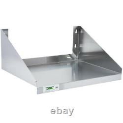 Stainless Steel Commercial Restaurant Wall Mount Microwave Shelf NSF 24 x 18