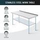 Stainless Steel Commercial Table Work Bench Prep Table W Backsplash Shelf 72x30
