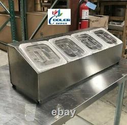 Stainless Steel Condiment Station Salsa Sauces Caddy 4 Container NSF Commercial
