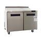 Stainless Steel Double Door Food Prep Table Refrigerator-48 Inches Commercial Re