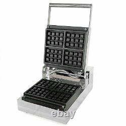 Stainless Steel Electric Commercial Pancake Maker 4 Sliced Waffles Baker Machine