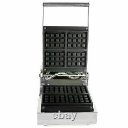 Stainless Steel Electric Commercial Pancake Maker 4 Sliced Waffles Baker Machine
